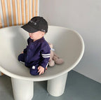 Thom Browne Babies - Navy Blue Stripe Infant Romper