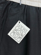 Loewe - Anagram Contrast Waistband Linen Trousers
