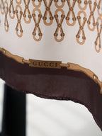 Gucci - Belt and Buckle Print Silk Short-Sleeve Shirt