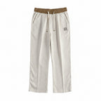 Loewe - Anagram Contrast Waistband Linen Trousers