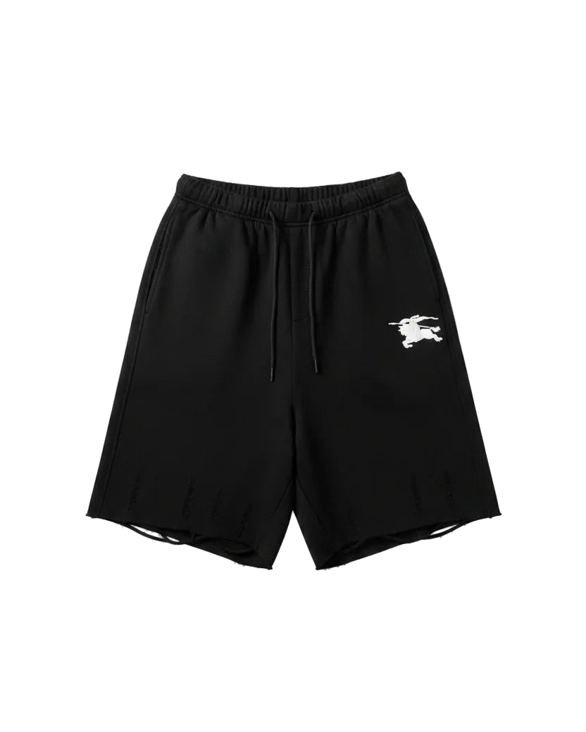 Burberry - EKD Embroidered Distressed Sweat Shorts