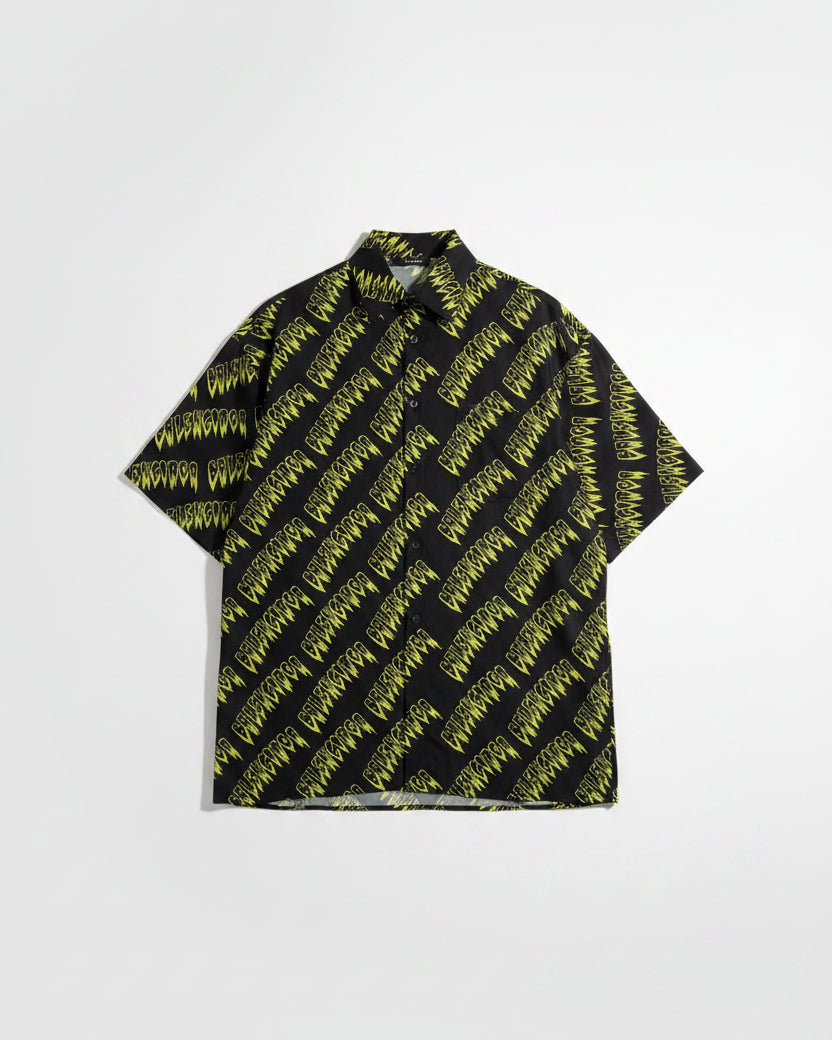 Balenciaga - Strike Logo Monogram Silk Short-Sleeve Set