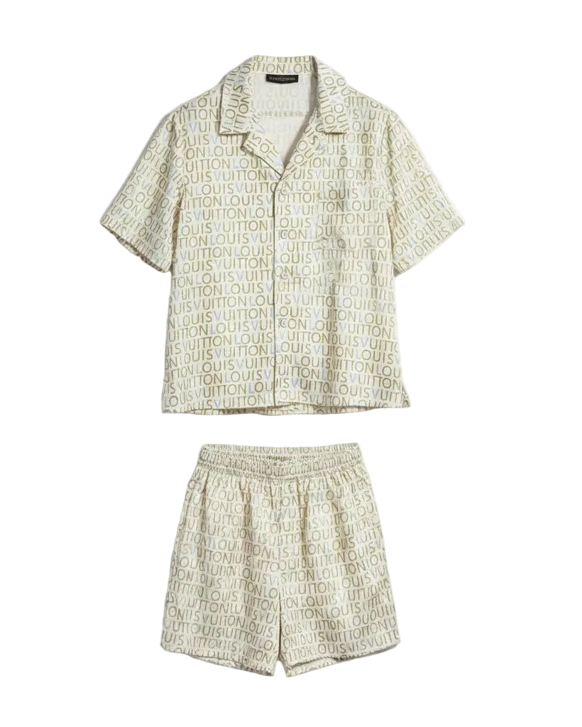 Balenciaga - Strike Logo Monogram Silk Short-Sleeve Shirt