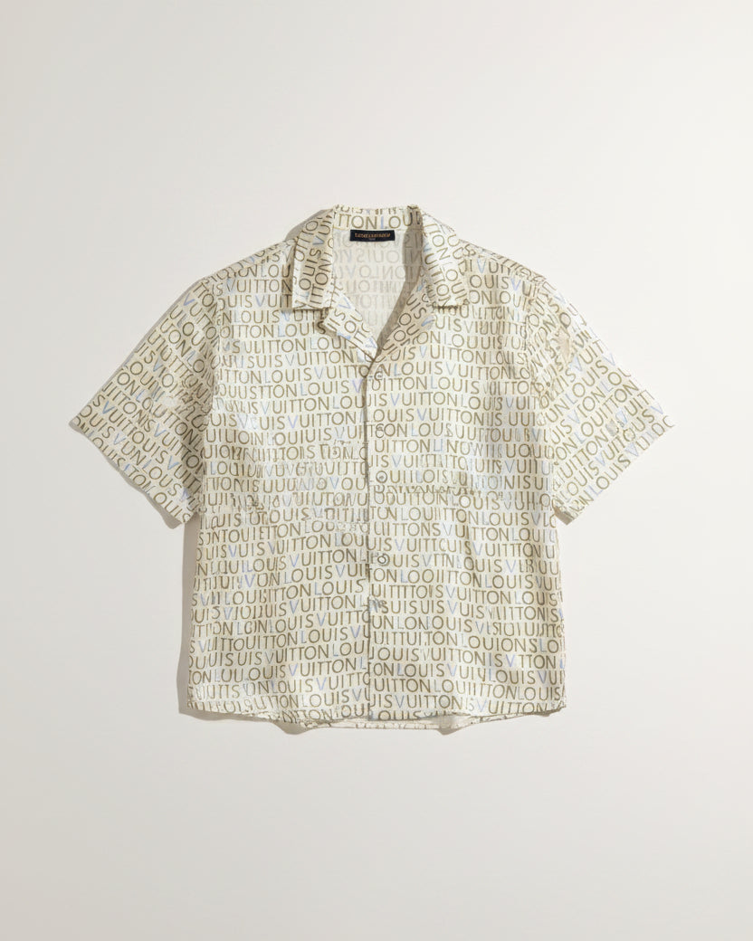Balenciaga - Strike Logo Monogram Silk Short-Sleeve Shirt