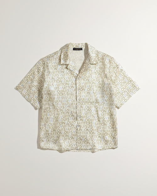 Balenciaga - Strike Logo Monogram Silk Short-Sleeve Shirt