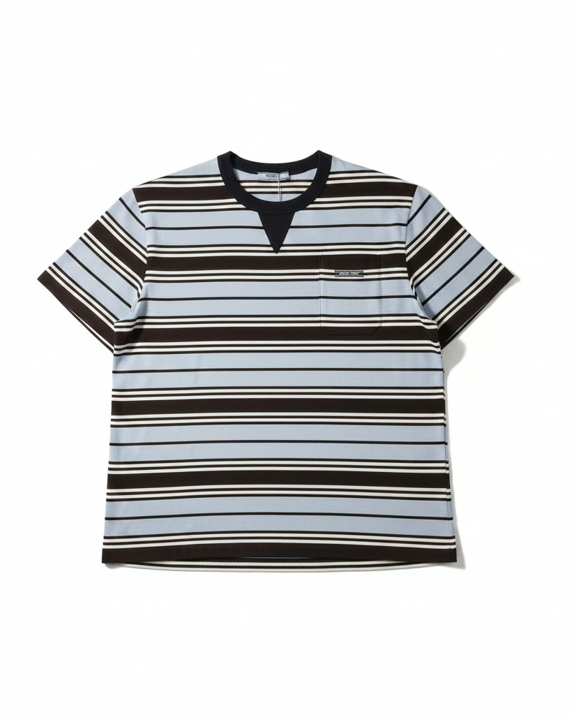 Prada - Striped Pocket Detail Cotton Jersey T-Shirt