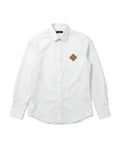 Loro Piana - Leather Logo Diamond Patch Cotton Dress Shirt