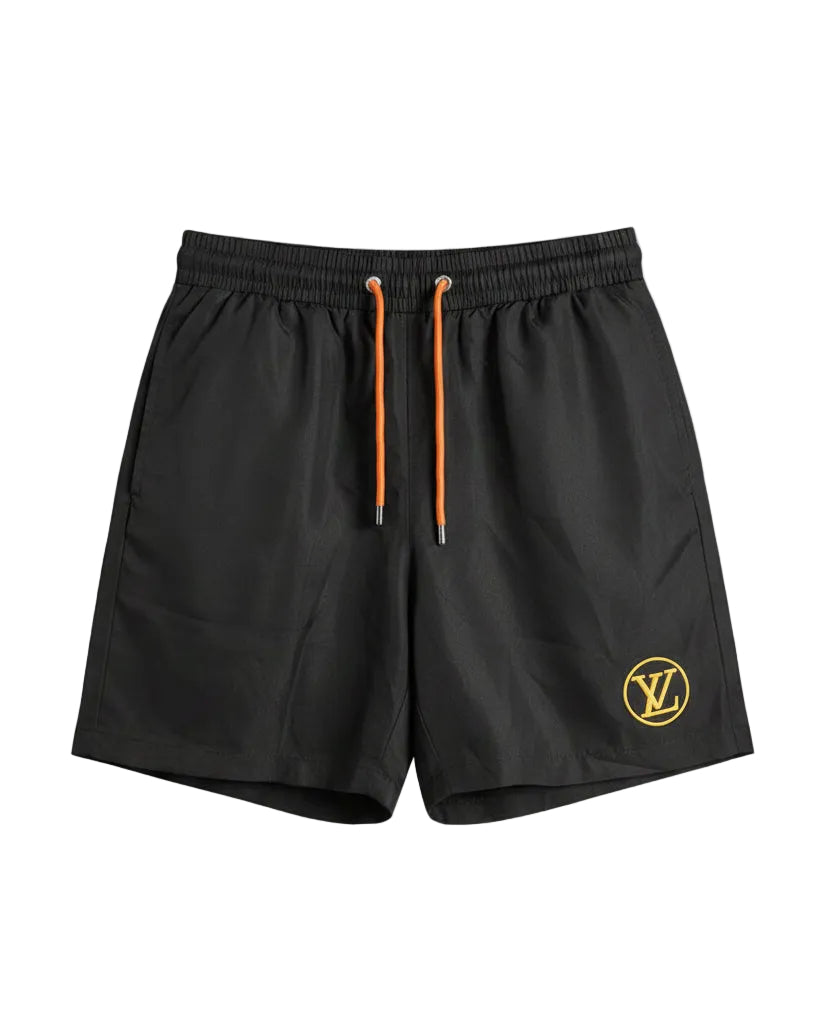 Louis Vuitton - Contrast Drawstring Embroidered Logo Swim Shorts