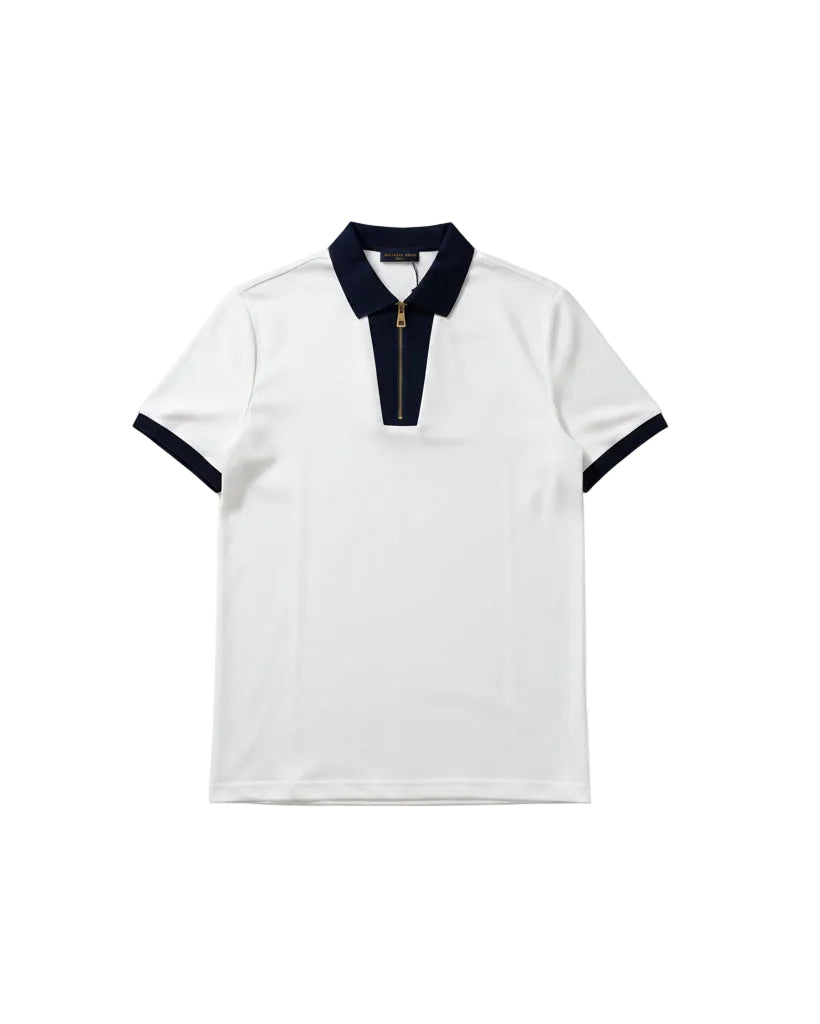 Louis Vuitton - Contrast Trim Half-Zip Cotton Polo Shirt