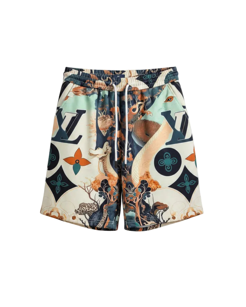 Louis Vuitton - Surrealist Mythical Monogram Casual Shorts