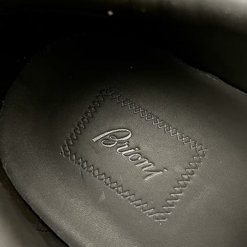 Brioni - Suede-Trimmed Calfskin Low-Top Sneakers
