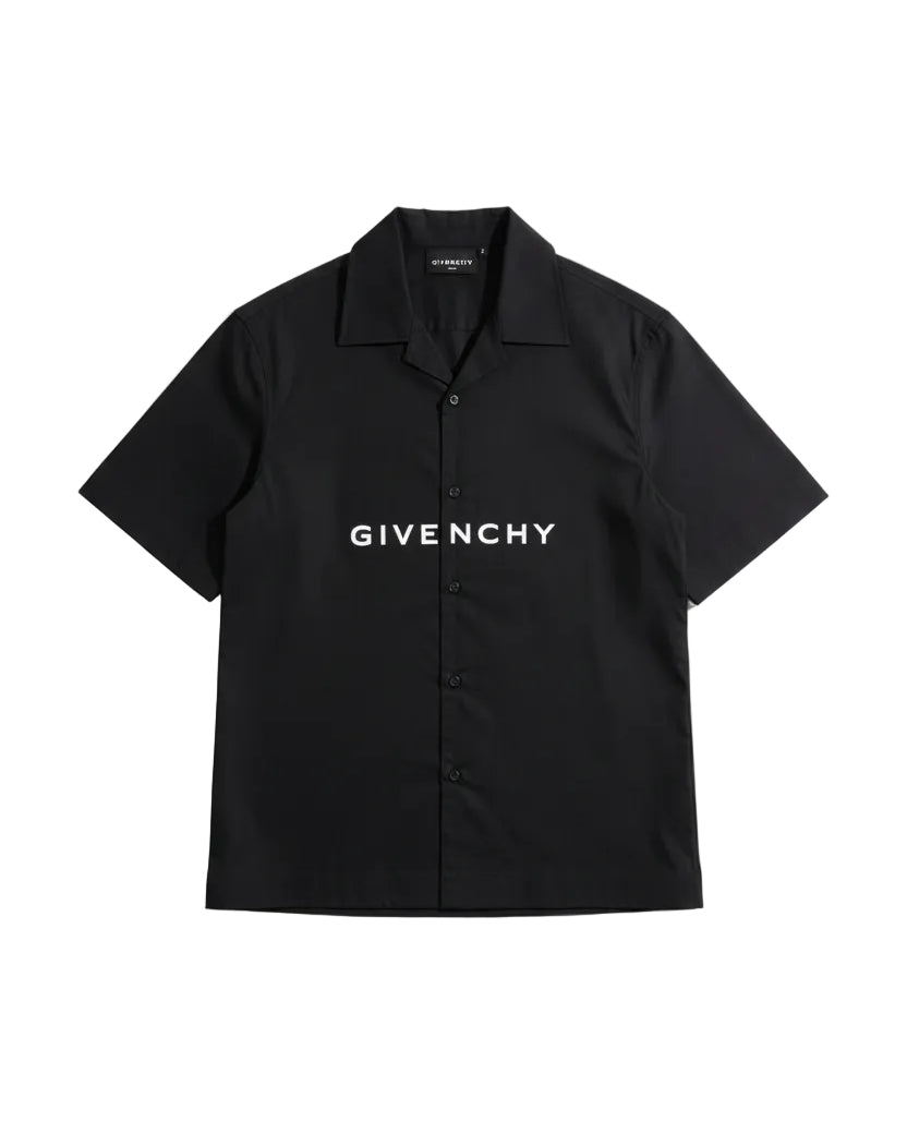 Givenchy - Minimalist Block Letter Logo Short-Sleeve Casual Shirt