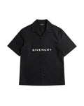 Givenchy - Minimalist Block Letter Logo Short-Sleeve Casual Shirt