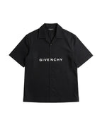 Givenchy - Minimalist Block Letter Logo Short-Sleeve Casual Shirt