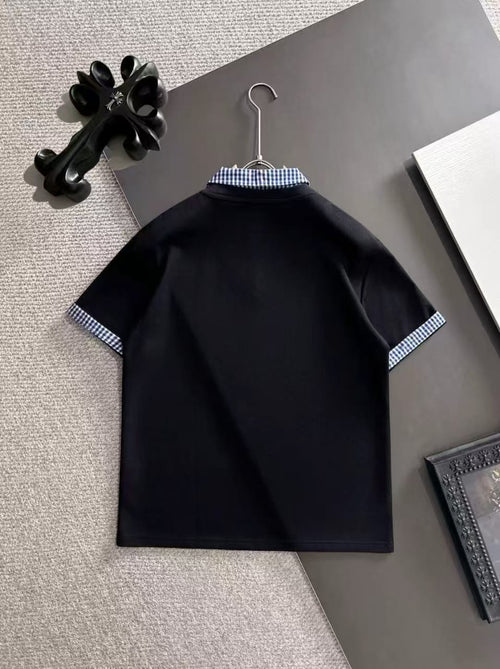 Burberry - Gingham Collar Layered-Look Knit Polo Shirt