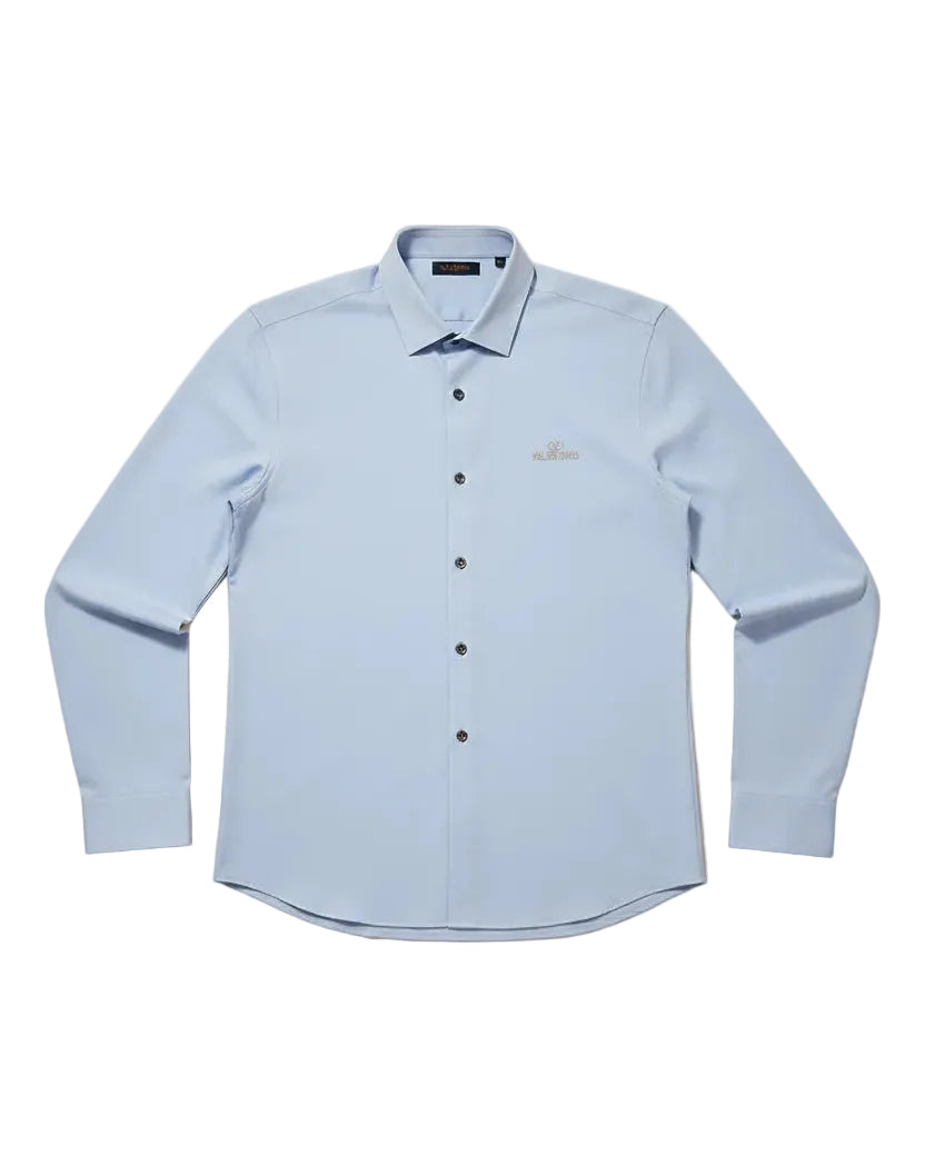 Valentino - VLogo Metal Plate Silk-Blend Long-Sleeve Shirt