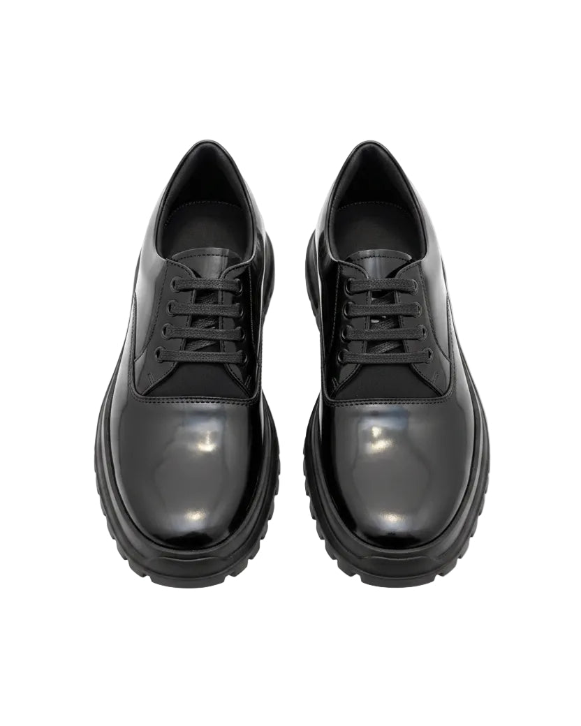 Ferragamo - Spazzolato Leather Lug-Sole Derby Shoes