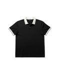 Zegna - Contrast Trim Silk-Cotton Knit Polo Shirt (Black)
