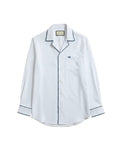 Gucci - Contrast Piping Interlocking G Silk-Blend Shirt