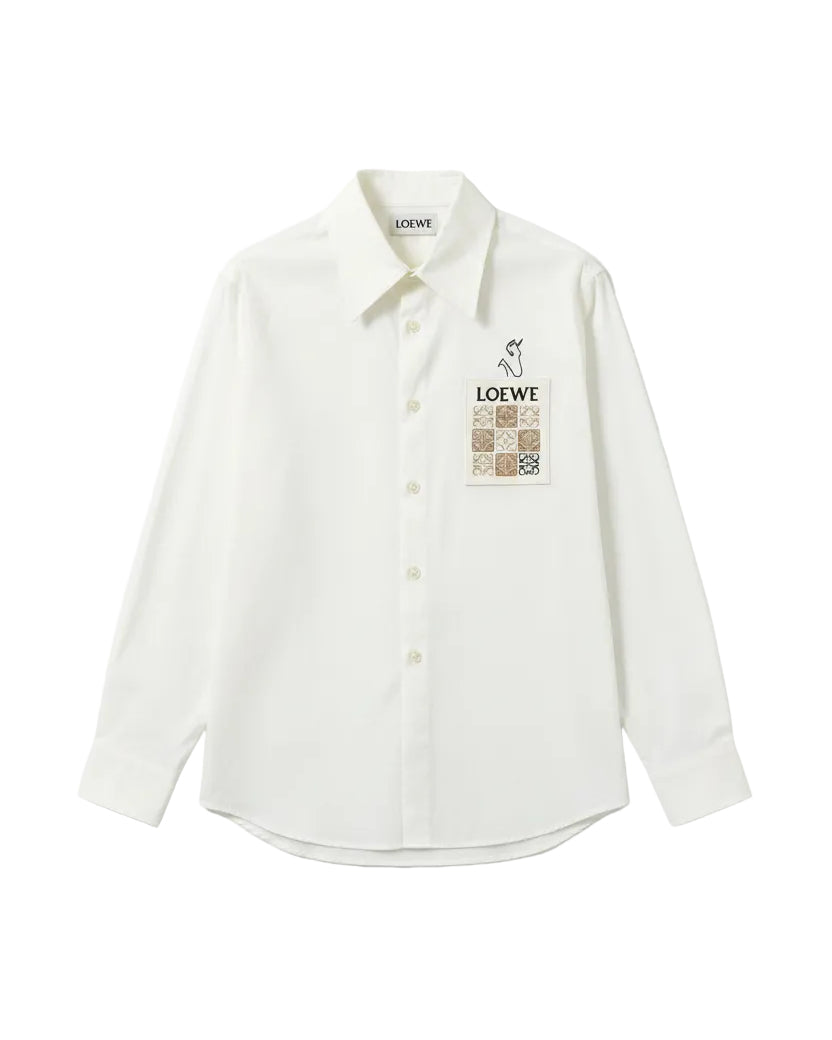 Loewe - Anagram Patch Linen Button-Down Shirt