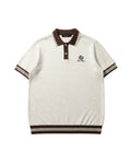 Loro Piana - Contrast Trim Crest Embroidered Knit Polo Shirt