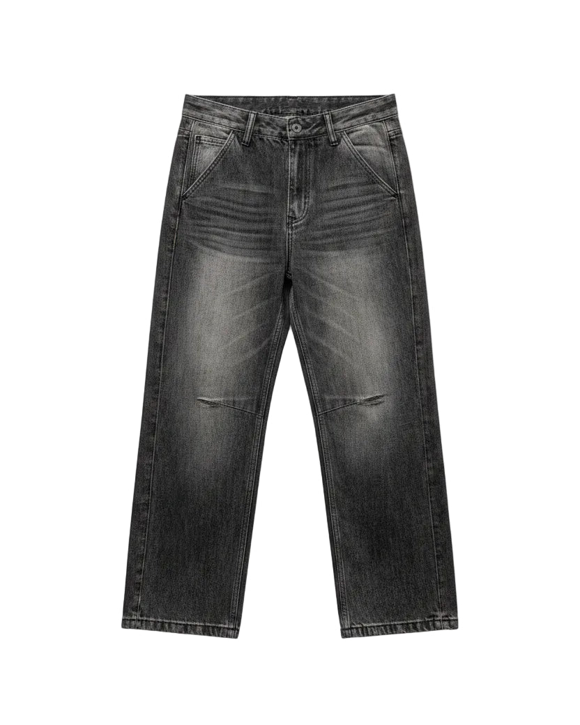 Loewe - Washed Monogram Leather Patch Denim Jeans