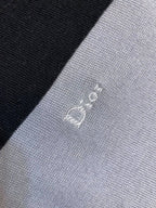 Dior - Striped Knit Crewneck T-Shirt (Black & Silver-Grey)