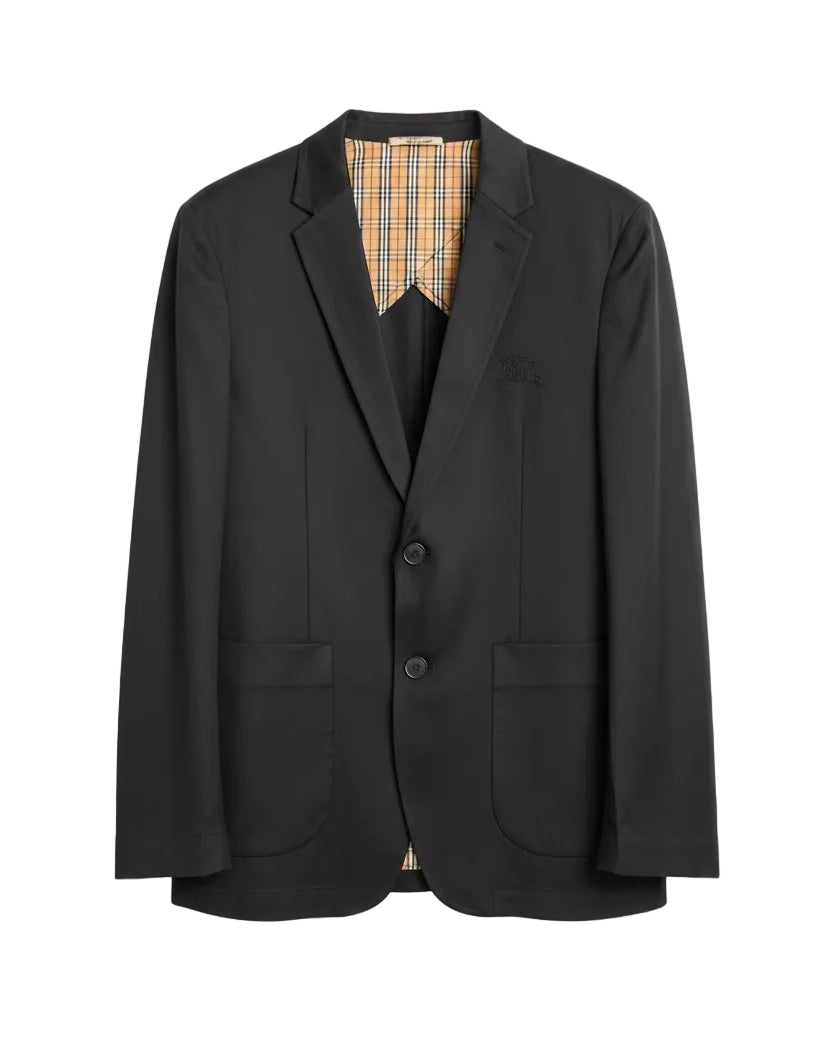 Burberry - Lightweight Linen-Blend Tailored Blazer (Charcoal Black)