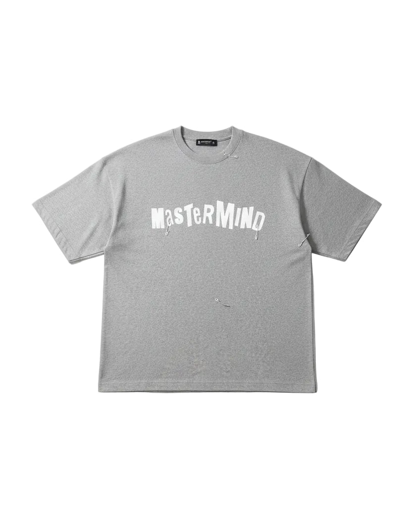 Mastermind Japan - Safety Pin Distressed Oversized T-Shirt (Heather Grey)