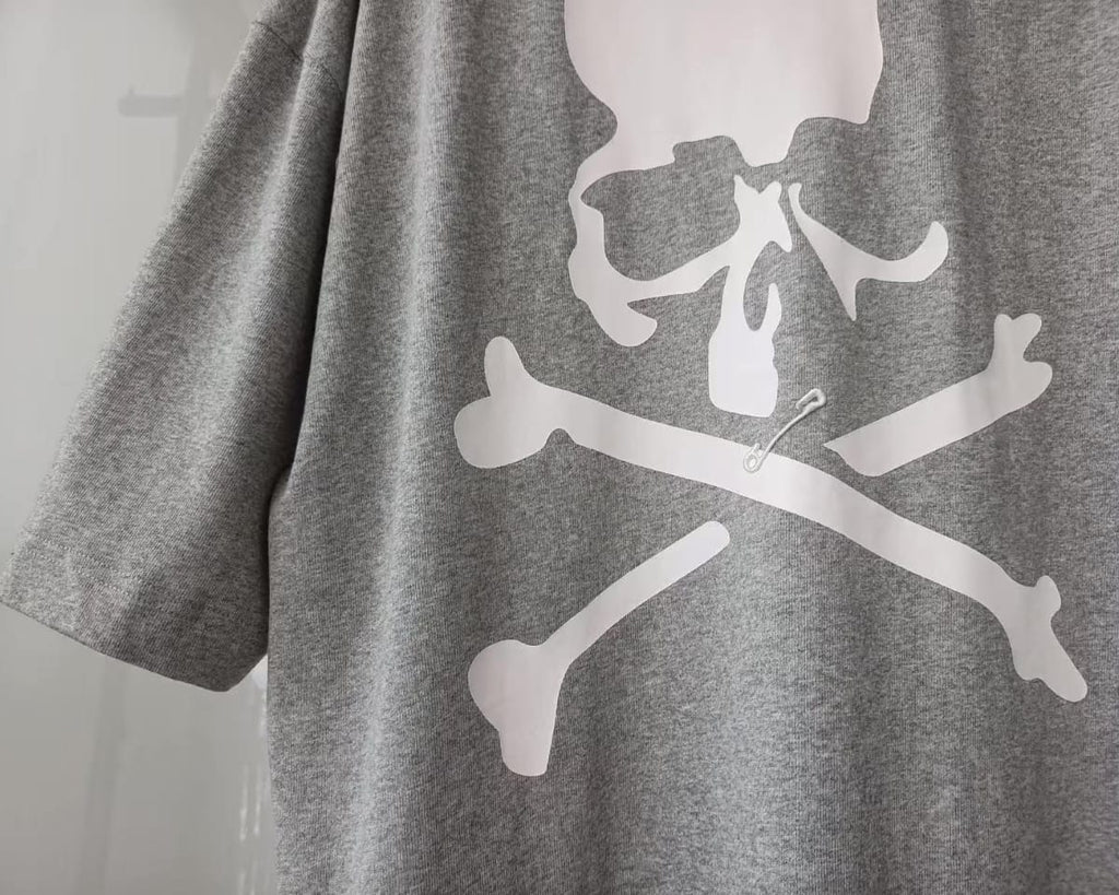 Mastermind Japan - Safety Pin Distressed Oversized T-Shirt (Heather Grey)