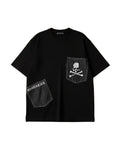 Mastermind Japan - Denim Patch Asymmetric Oversized T-Shirt
