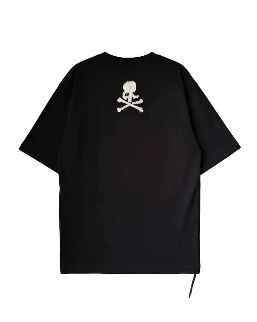 Mastermind Japan - Denim Patch Asymmetric Oversized T-Shirt – Lebsak