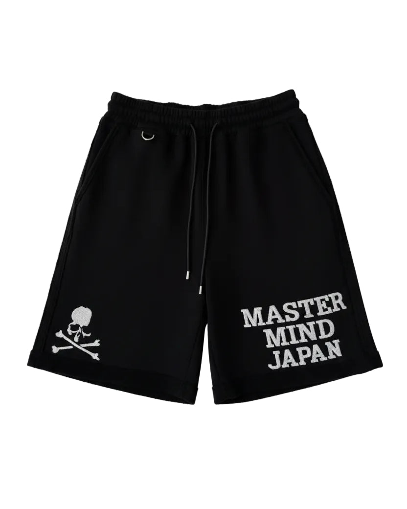 Mastermind Japan - Skull & Logo Glitter Sweat Shorts (Onyx Black)