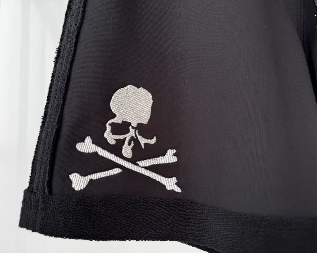 Mastermind Japan - Skull & Logo Glitter Sweat Shorts (Onyx Black)
