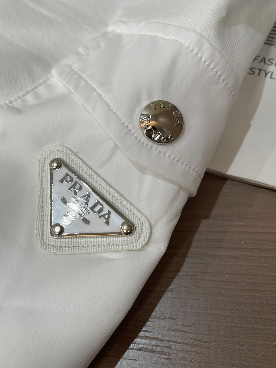 Prada - White Hooded T-Shirt
