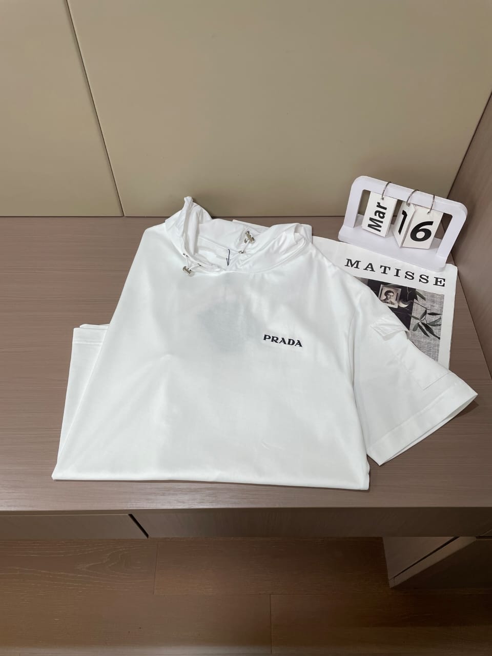 Prada - White Hooded T-Shirt