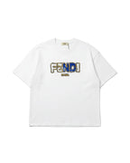 Fendi - Roma Bouclé Applique Oversized T-Shirt (Optic White)