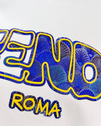 Fendi - Roma Bouclé Applique Oversized T-Shirt (Optic White)