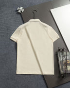 Gucci - Web Collar Cotton Pique Polo Shirt (Off-White)