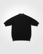 Balmain - Crest Embroidered Knit Polo Shirt (Onyx Black)