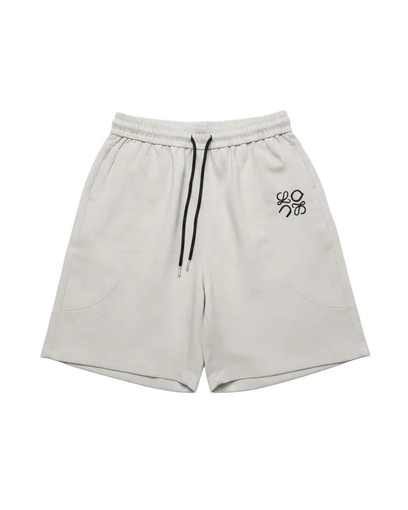 Loewe - Anagram Embroidered Half-Zip Shorts Set (Off-White)