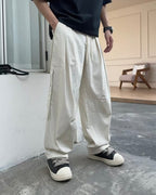 Maison Margiela - Distressed Linen-Cotton Utility Pants (Off-White)