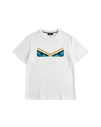 Fendi - Bag Bugs Eyes Knit Motif T-Shirt (Optic White)