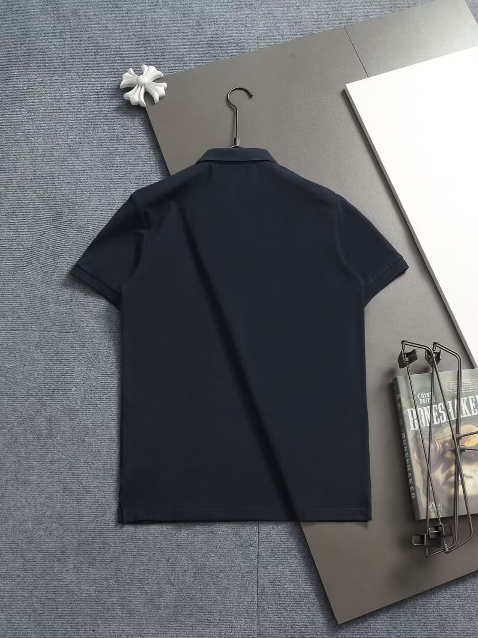 Gucci - Web Collar Cotton Pique Polo Shirt (Deep Navy)
