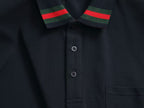 Gucci - Web Collar Cotton Pique Polo Shirt (Deep Navy)