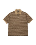 Fendi - FF All-Over Monogram Silk Polo Shirt (Tobacco Brown)