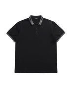 Fendi - Logo Jacquard Collar Cotton Polo Shirt (Onyx Black)