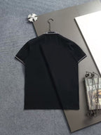 Fendi - Logo Jacquard Collar Cotton Polo Shirt (Onyx Black)