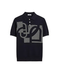 Hermès - Abstract Geometric Jacquard Knit Polo Shirt (Midnight Navy)