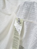 Fendi - FF All-Over Monogram Knit Polo Shirt (Optic White)
